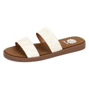 Yellow Box Feylie Ivory Slides/Sandals